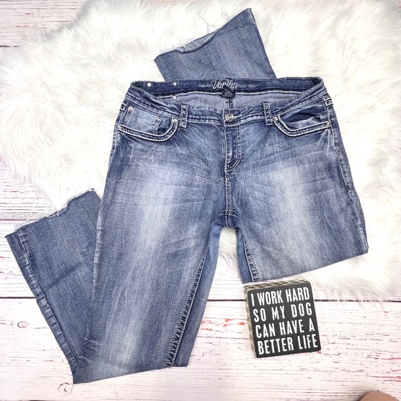 👖|•VANITY•| Raw Hem Boot Cut Jeans Size 32x28.5👖 - Picture 2 of 6